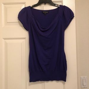 Express bright purple sweater top cowl neck